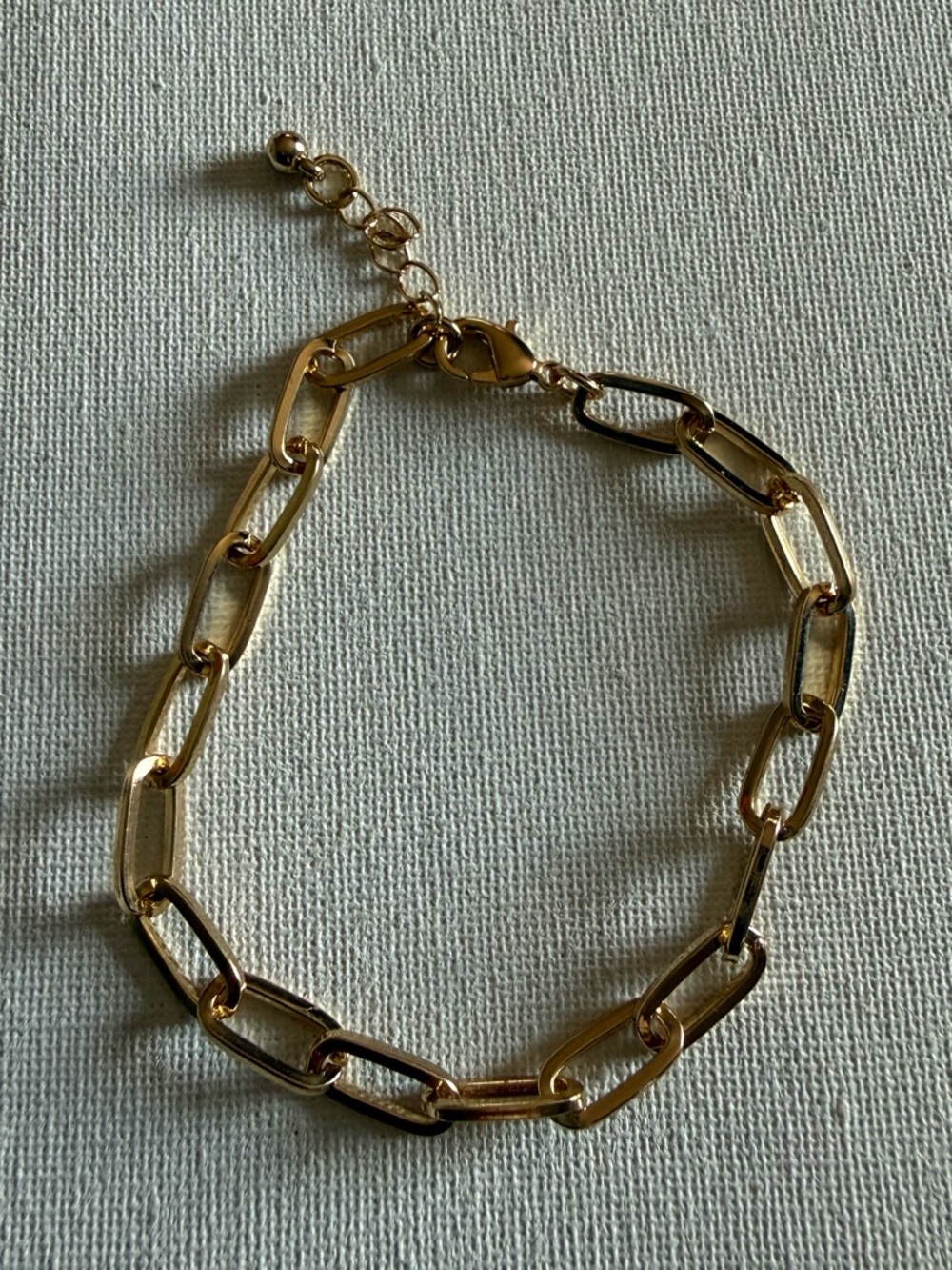NEW Nordstrom Gold Tone Paperclip Chain Bracelet - Picture 3 of 3